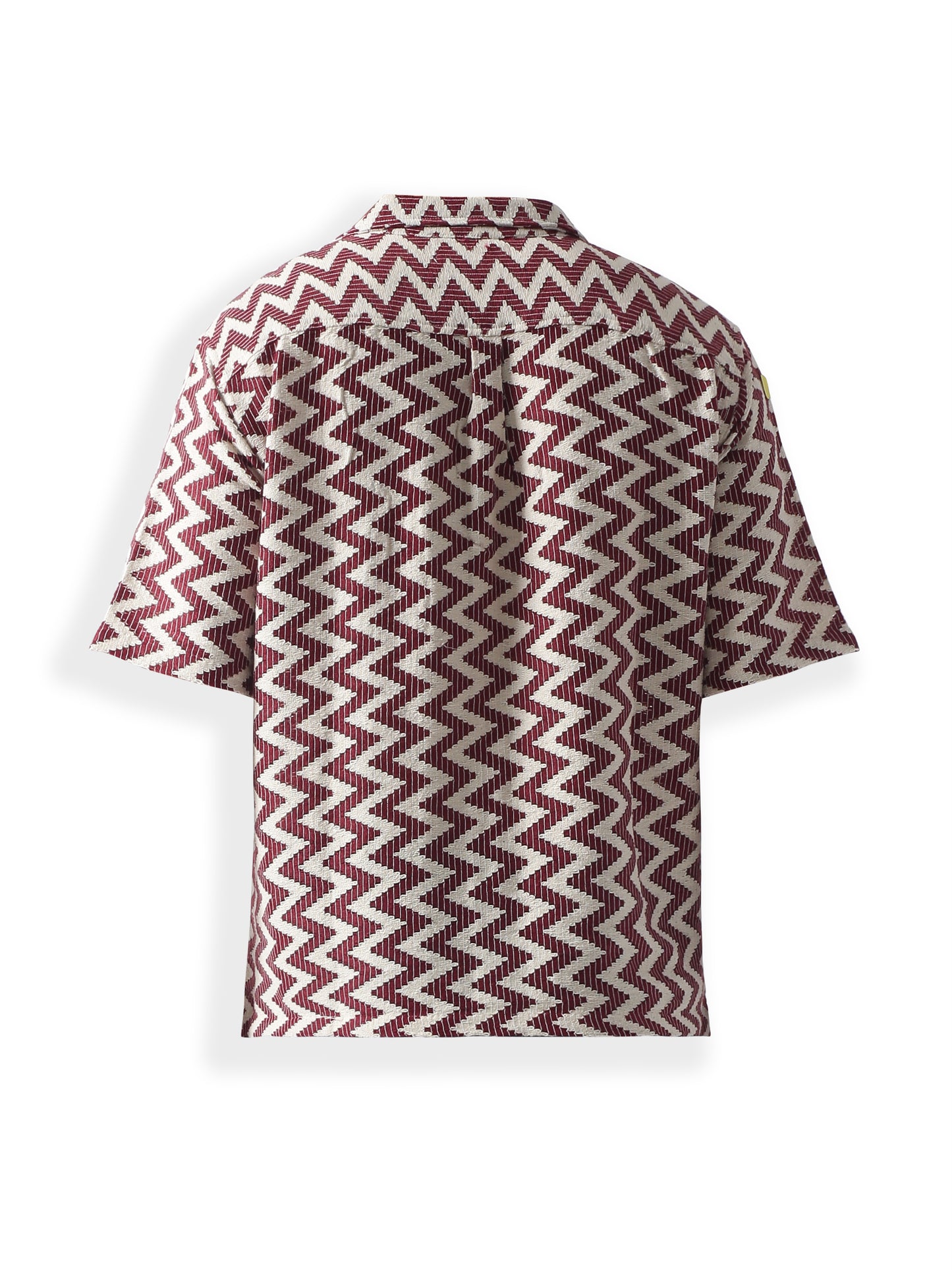 Multi Printed Casual Shirt, Has A Cuban Collar, Button Placket, Short Regular Sleeves, Straight Hem